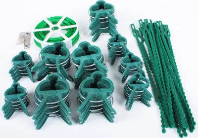 Produktbild von 61 Pflanzenclips Set Bindedraht Pflanzenhalter Pflanzenklammer Pflanzenbinder