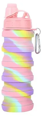 Zdjęcie produktu dla KIK KX3070 Składana butelka dla dzieci, 500 ml, różowa