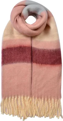 Produktbild von Juleeze JZSC0832P Rosa Beige 37x210 cm Damenschal mit Fransen