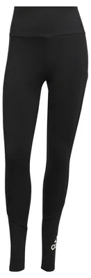 Produktbild von adidas Damen Designed to Move Big Logo Leggings, Black/Black/White, XL EU