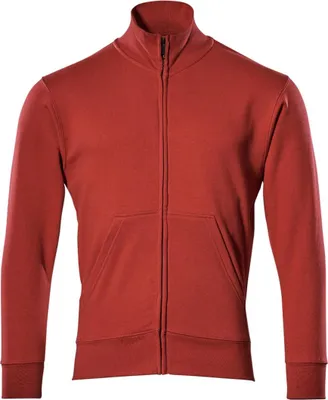 Produktbild von MASCOT® Lavit Sweatshirt mit Reißverschluss Größe S, rot | Packung (1 Stück)
