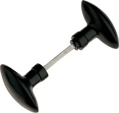 Image de Bouton Double Olive Aluminium Noir - Alpertec