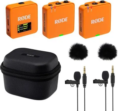 Image de Rode Wireless GO Gen 3 OR avec Charge Case + 2x Lavalier GO et 2x WS05