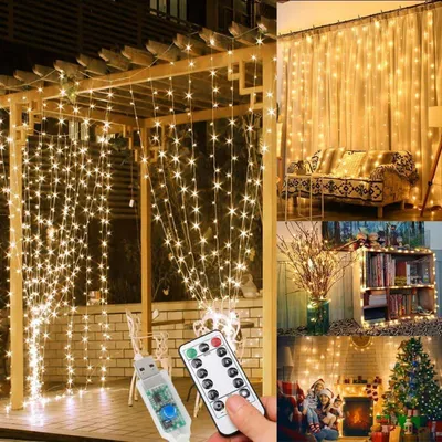 Zdjęcie produktu dla Wróżki WEARXI 300 LED kurtyna 8 trybów wewnątrz i na zewnątrz