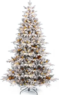 Obrázok produktu pre Vianočný stromček umelý sneh DELUXE jedľa Anita 180 cm so SMART LED OSVETLENÍM so stojanom