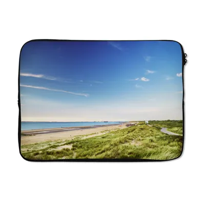 Produktbild von MuchoWow® Laptop Hülle 14 ZollStrand - Düne - Grün Laptoptasche - Laptoptasche - Stoßsicher - Schutzhaube