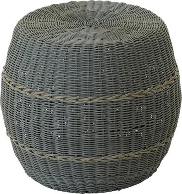 Produktbild von Hocker Fußhocker LAOS Rattan grün Ø46x40cm