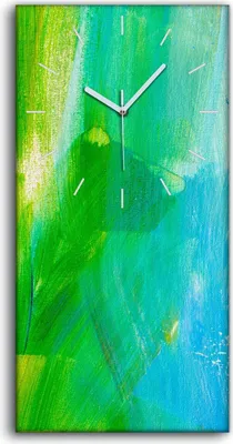 Produktbild von Wandbild Leinwand Bilder mit Uhr Geräuschlos 30x60 Malerei Abstrakte Kunst - weiße Hände