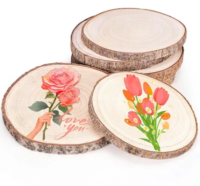 Immagine prodotto di Set di 6 cerchi in legno per progetti creativi