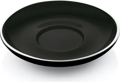 Produktbild von Cappuccino Untertasse SUNDAY schwarz/weiss - Porzellan - D: 15cm
