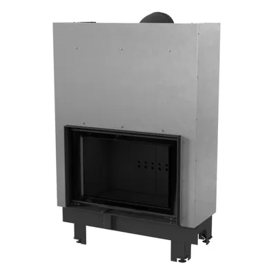 Immagine prodotto di Inserto camino in acciaio KRATKI MBO 15 kW Ø 200 con porta scorrevole rivestimento nero