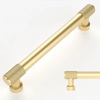 Produktbild von (10 Stück) Goldene Küchenschrankgriffe, 128 mm Lochabstand, Griffe für Schränke, Küchentürgriffe