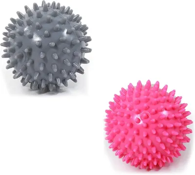 Obrázok produktu pre Sada 2 masážnych guľôk s výstupkami na cvičenie jogy, pilatesu a regenerácie po fasciíte. Vhodné na uvoľňovanie svalov, masáž a odbúravanie stresu