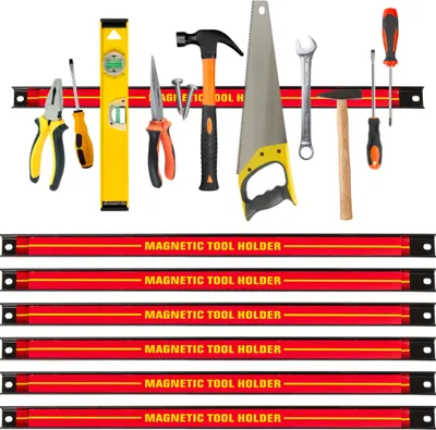 Produktbild von SEVICO 6x Magnetleiste Magnet 50 cm Werkzeug Werkzeughalter Halterung Werkzeugleiste Magnetischer Werkzeughalter 13kg Tragkraft F266
