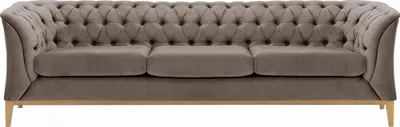 Produktbild von SLF24 - Dreisitzer-Sofa Chesterfield Modern Wood - Elefant - Velluto 17