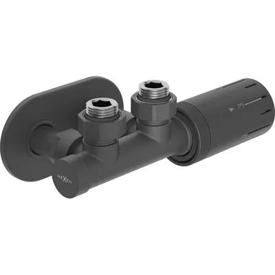 Zdjęcie produktu dla Mexen G05 zestaw termostatyczny kątowy z maskownicą R, Duplex, DN50, antracyt - W907-958-905-66