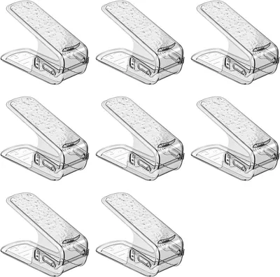 Produktbild von 8 Schuhstapler aus Kunststoff zur platzsparenden Schuhaufbewahrung, höhenverstellbare Schuhorganizer