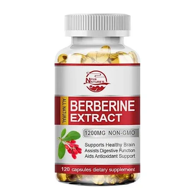 Produktbild von Berberine Extract 1200mg (120 Kapseln) Herz, Kreislauf, Blutdruck, Herzgesundheit, Immunsystem, Gehirn, Verdauung, Antioxidant, Haut, Zellschutz