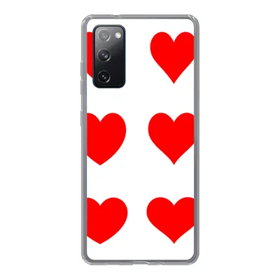 Produktbild von MuchoWow® Handyhülle Schutzhülle Hülle für Samsung Galaxy S20 FE Eine Illustration mit neun roten Herzen Silikon Softcase Handy Hülle - Abdeckung