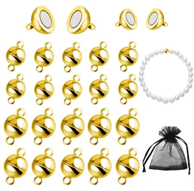 Magnetische Kettenverschlüsse 20 Stück 6/8 mm rund