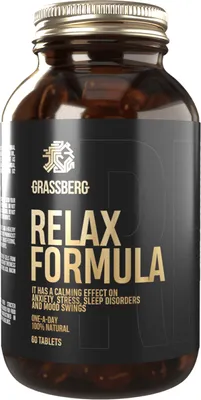Produktbild von Grassberg Relax Formula (60 Tabs) Unflavoured - Vitamine, Mineralien & Gesundheit - Kräuter