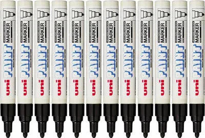Produktbild von Uni-Ball Paint Marker PX-20, Schwarz, Schwarz, Weiß