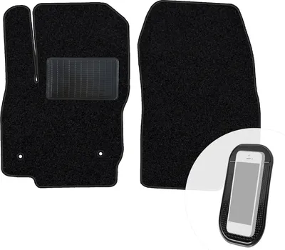 Produktbild von moto-MOLTICO Vorne Fußmatten Auto Velours Autoteppiche Schwarz Automatten Set 2-teilig passend für Ford B-Max 2012-2017