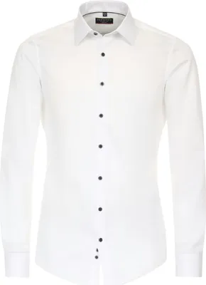 Produktbild von REDMOND Herren Businesshemd Langarm Kent Slim-Fit Twill Weiß XL