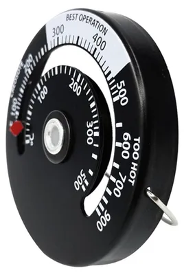 Zdjęcie produktu dla Magnetyczny termometr do pieca opalanego drewnem, termometr do kominka z czujnikiem, termometr do pieca domowego o wysokiej czułości, miernik temperatury do grilla i piekarnika