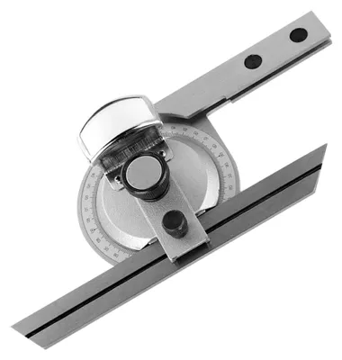 Produktbild von Präzisions-Schrägwinkelmesser 0-360° aus Kohlenstoffstahl mit Lasergravur und Lupe