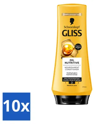 Produktbild von 10 x Schwarzkopf Gliss Hair Repair Oil Nutritive Conditioner - 200 ml - Vorteilspackung - 10 Stücke