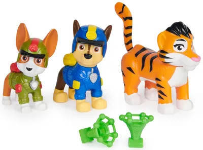 Produktbild von PAW Patrol Jungle Pups – Hero Pups Figuren-Set mit 2 Hundefiguren (Chase & Tracker) und einer Tiger-Figur mit Wurffunktion, 3 Jahr(e), Paw Patrol, Mehrfarbig