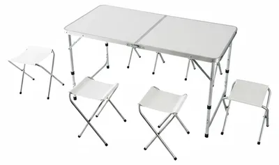 Produktbild von Zusammenklappbarer Campingtisch mit 4 Stühlen und Traggriff