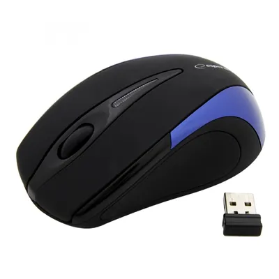 Produktbild von Esperanza EM101B, Optisch, RF Wireless, 800 DPI, Schwarz, Blau
