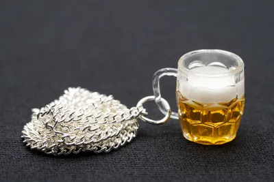 Produktbild von Bierkrug Kette Miniblings 45cm Halskette Bierkette Maß Bierglas