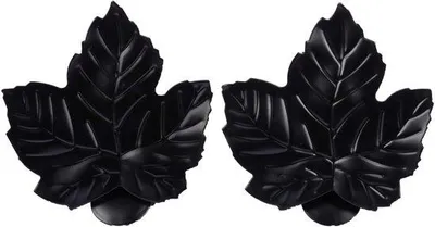 Produktbild von Große schwarze Metall-Gardinenhaken für Ring- und Doppelgardinen