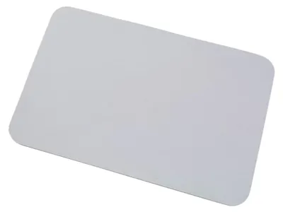 Kerzenplatte Aluminium weiß 20,5x14 cm rechteckig gebürstet