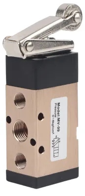 Produktbild von MV-09 Pmatisches Umkehrventil, 2 Positionen, 5-Wege-Rollenhebel, mechanisch, 1/4 Zoll PT