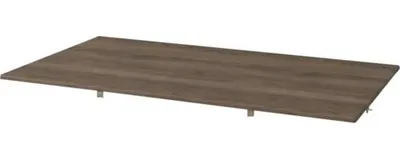 Produktbild von Jungborn Waschtischplatte SEIMILA 81 x 46 cm Nussbaum gebürstet Holz ohne Ausschnitt