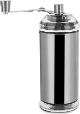 Produktbild von Orion Kaffeemühle Handmühle aus Stahl mit Handkurbel modern schlichtes Design 16 cm