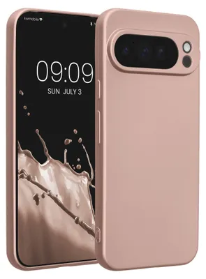 Produktbild von kwmobile Handyhülle für Google Pixel 10 Pro XL Hülle - weiche Silikon Case metallisch schimmernd - Schutzhülle Cover - Metallic Rosegold