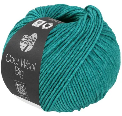 Produktbild von Lana Grossa Cool Wool Big 50 g pflegeleichtes Strickgarn aus extrafeiner Wolle 120 m Farbe 1043 - Türkisgrün