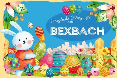 Produktbild von vianmo Holzschild 12x18 cm Ostergrüße BEXBACH
