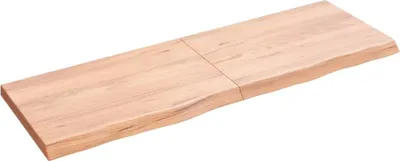 Produktbild von Wandregal Hellbraun 120x40x(2-4) cm Massivholz Eiche Behandelt