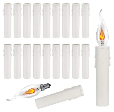 Obrázok produktu pre Sada 20 držiakov na sviečky pre LED žiarovky s päticou E14