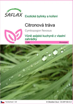 Obrázek produktu pro SAFLAX - citronová tráva - Cymbopogon flexosus - 50 Semena