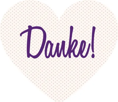 Produktbild von Herzkarte Danke, 21x18cm, Danksagung, Postkarte Ansichtskarte Herz
