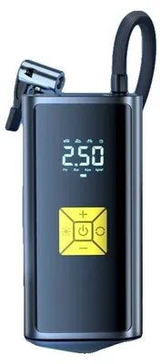 Image de Pompe à air sans fil portable, surveillance de la pression des pneus, lampe LED de secours, 6000 mAh, alimentée par batterie