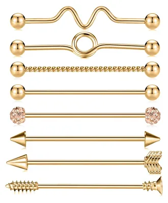 Obrázok produktu pre Priemyselné tyče na piercing do uší, vyrobené z chirurgickej ocele, hrúbka 14G, dĺžka 1,5 palca