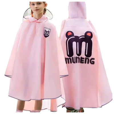 Productafbeelding van Kinderen Regenponcho met Cartoonprint en Reflecterende Strepen